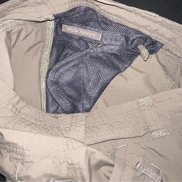 The North Face Pants Women Size 4 Hiking Convertible roll up brown Straight AA - Picture 12 of 14